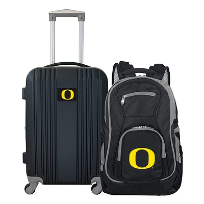 MOJO Black Oregon Ducks 2-Piece Luggage & Backpack Set