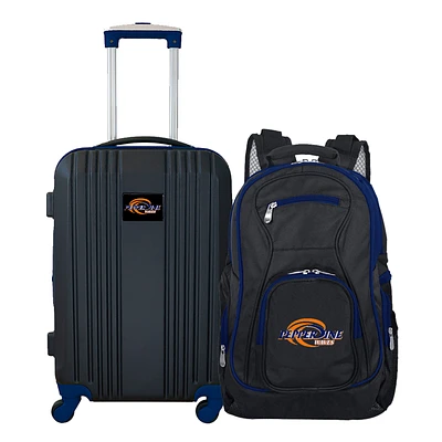 MOJO Black Pepperdine Waves 2-Piece Luggage & Backpack Set