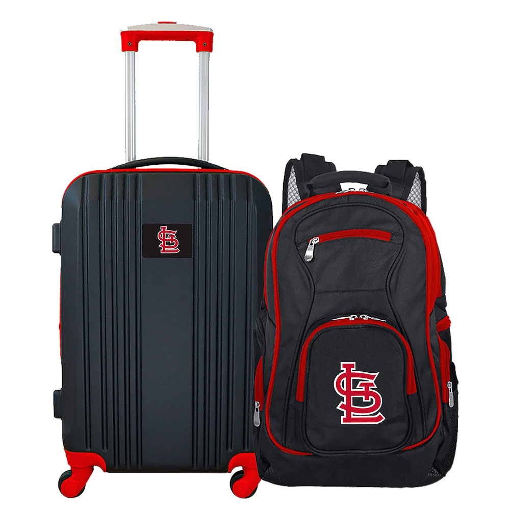 MOJO Black St. Louis Cardinals 2-Piece Luggage & Backpack Set