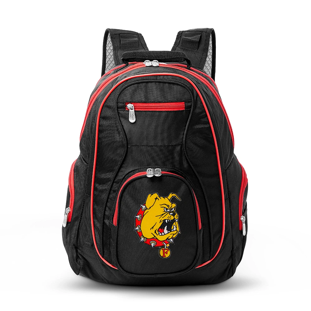 MOJO Black Ferris State Bulldogs Trim Color Laptop Backpack