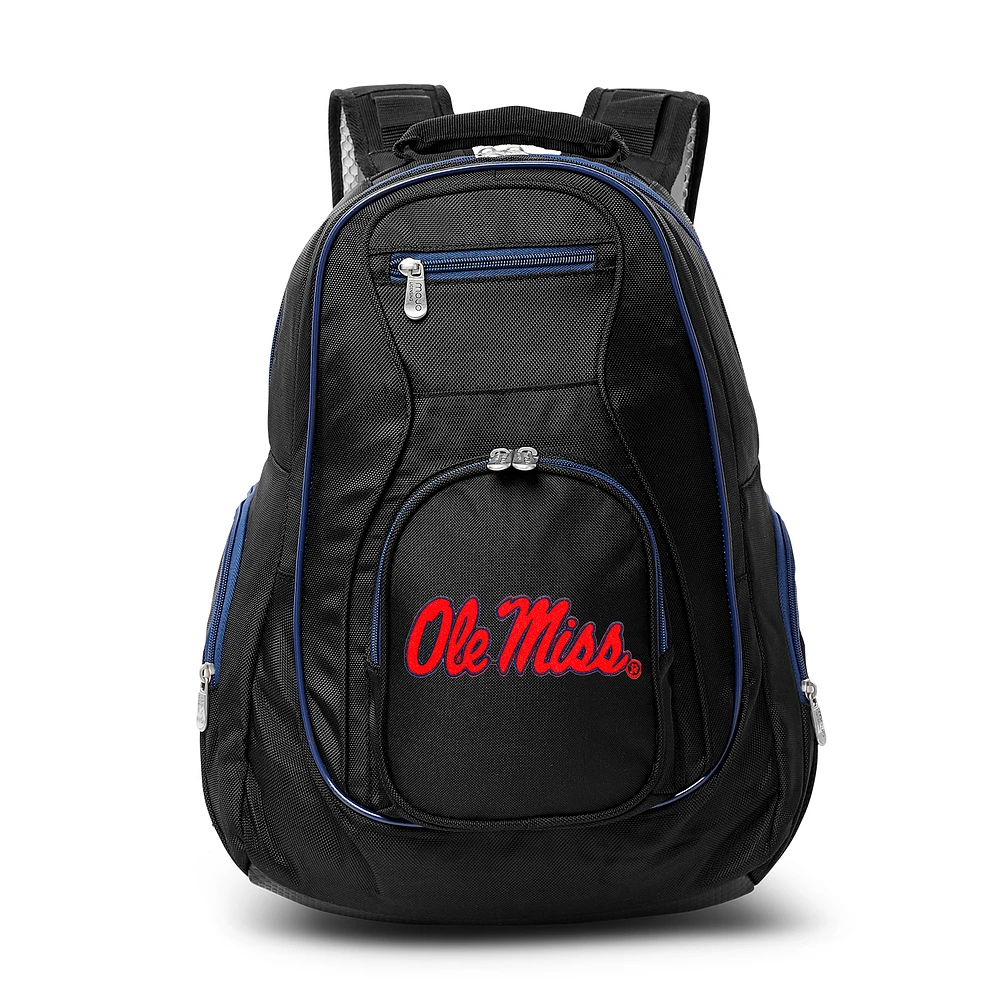 MOJO Black Ole Miss Rebels Trim Color Laptop Backpack