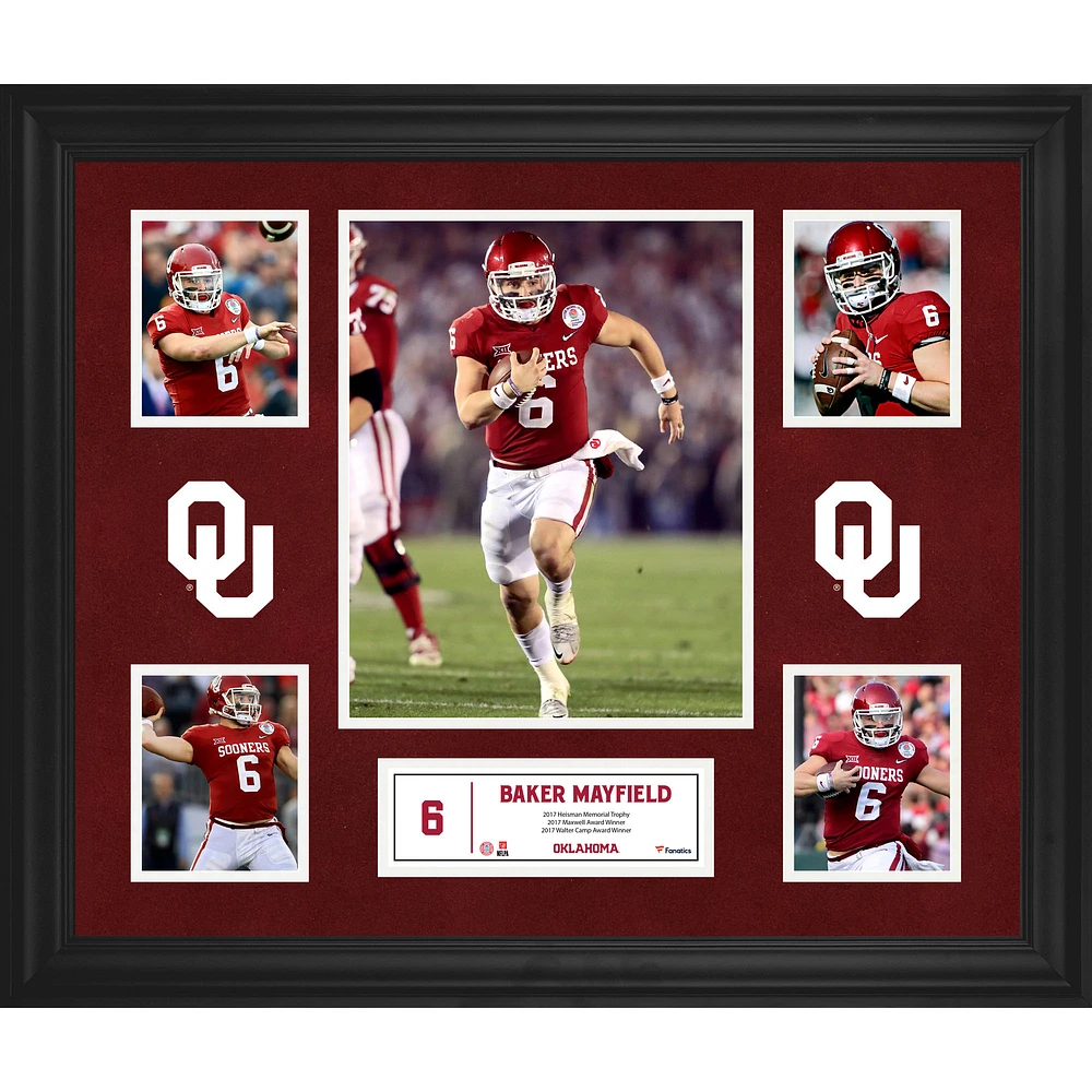 Baker Mayfield Oklahoma Sooners Framed 23'' x 27'' 5-Photo Collage