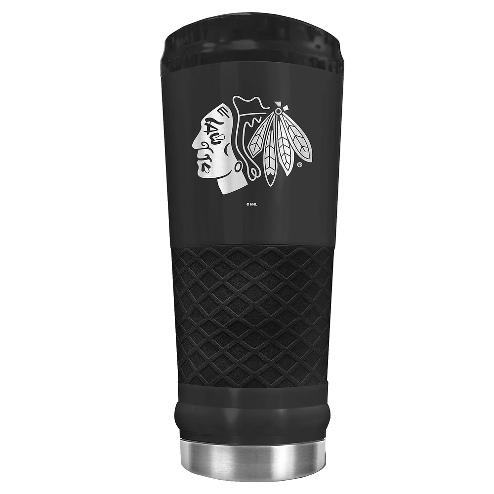Black Chicago Blackhawks Stealth Matte 24oz Tumbler