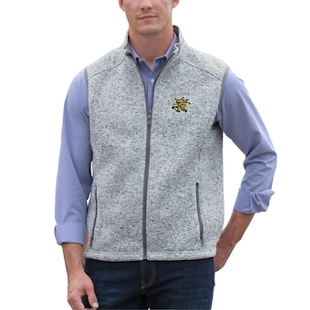 Men's Heather Gray Wichita State Shockers Summit Fleece Sweater Vest