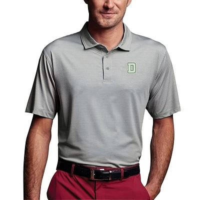 Men's Charcoal Dartmouth Big Green Vansport Pro Tonal Micro-Stripe Polo