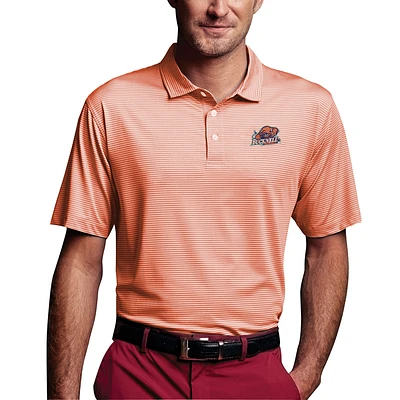Men's Orange Bucknell Bison Vansport Pro Tonal Micro-Stripe Polo
