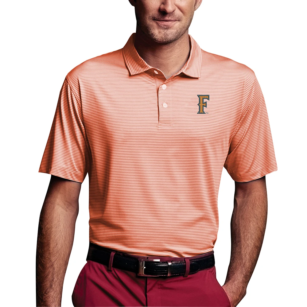 Men's Orange Cal State Fullerton Titans Vansport Pro Tonal Micro-Stripe Polo