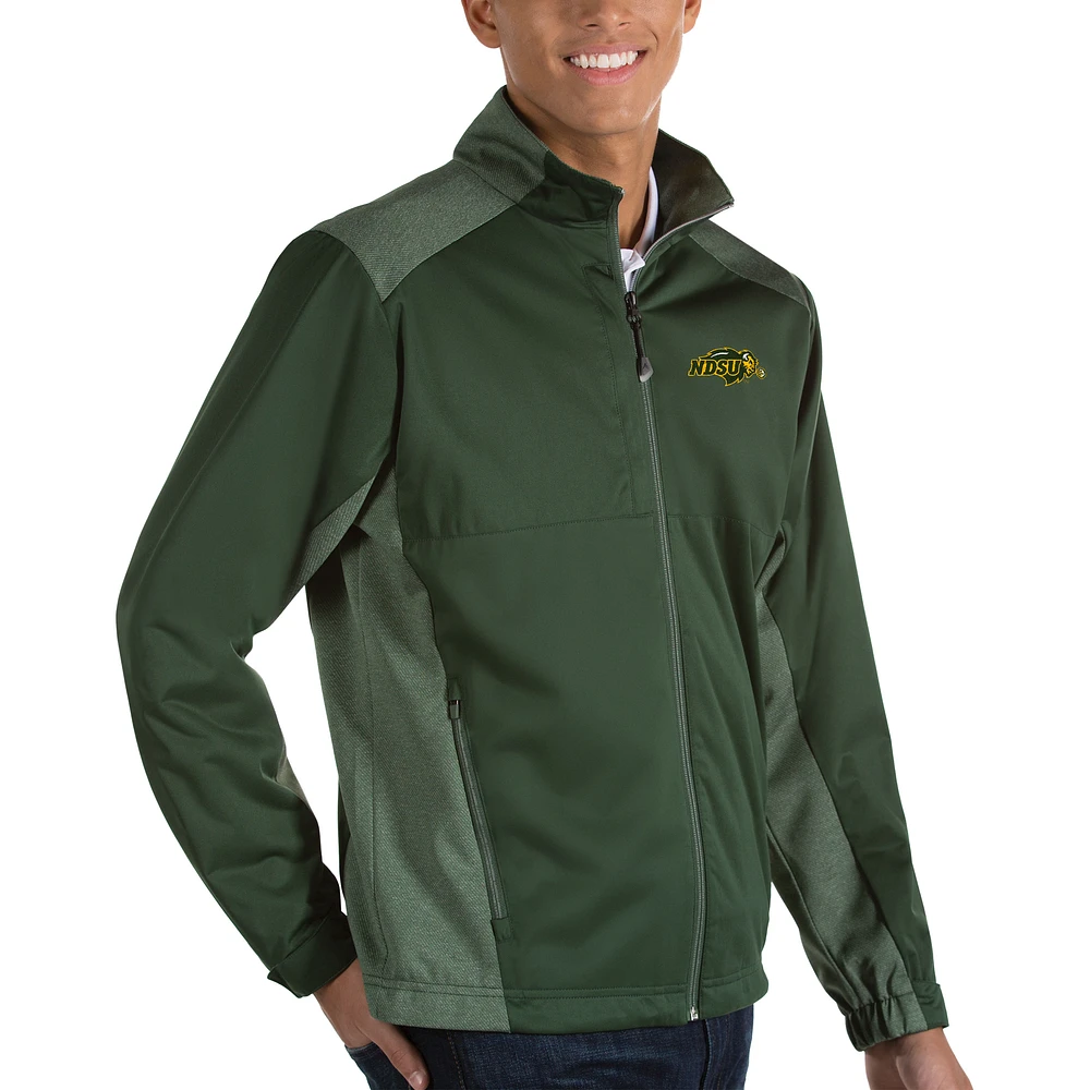 Men's Antigua Green NDSU Bison Revolve Full-Zip Jacket