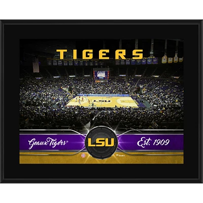 LSU Tigers 10.5'' x 13'' Sublimated Basketball Plaque
