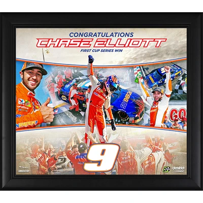 Chase Elliott Framed 15" x 17" First Monster Cup Victory Collage
