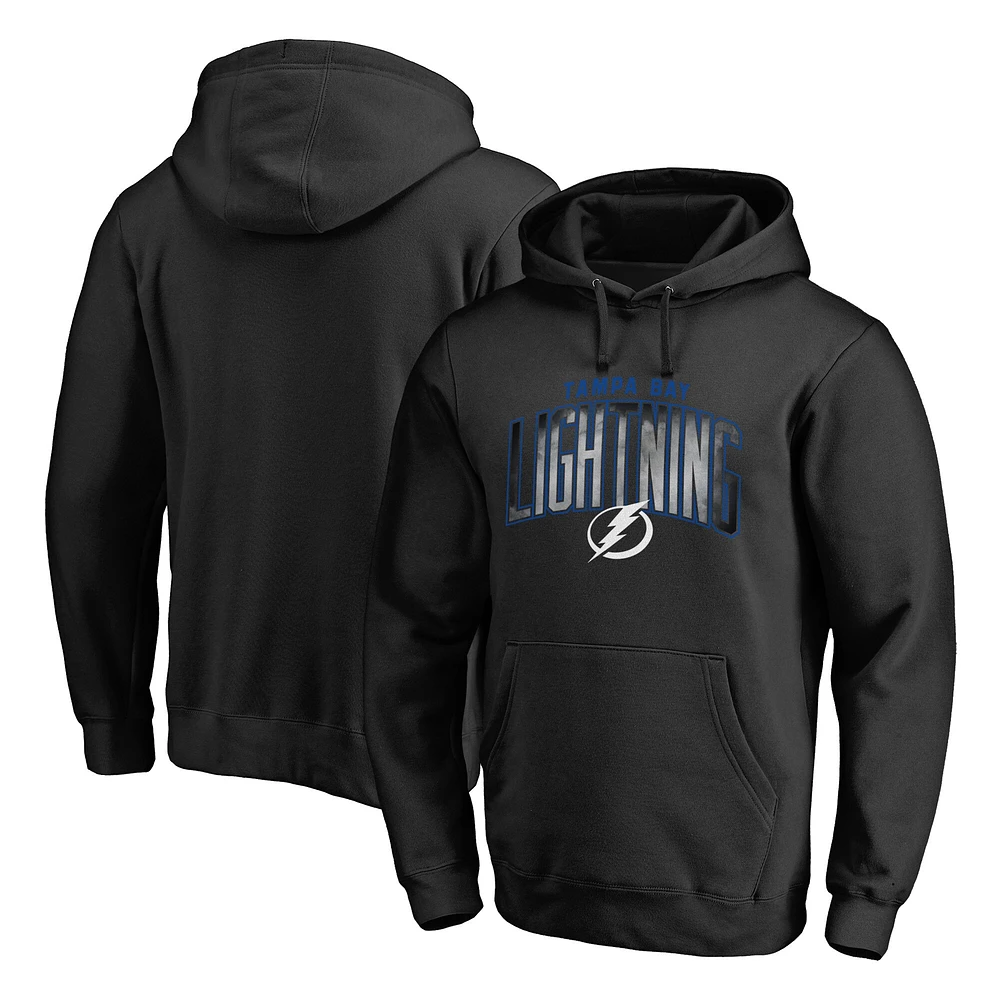 Men's Black Tampa Bay Lightning Arch Smoke Pullover Hoodie
