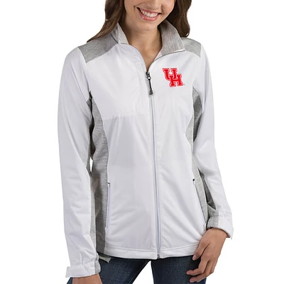 Women's Antigua White Houston Cougars Revolve Full-Zip Jacket
