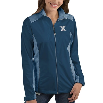 Women's Antigua Navy Xavier Musketeers Revolve Full-Zip Jacket