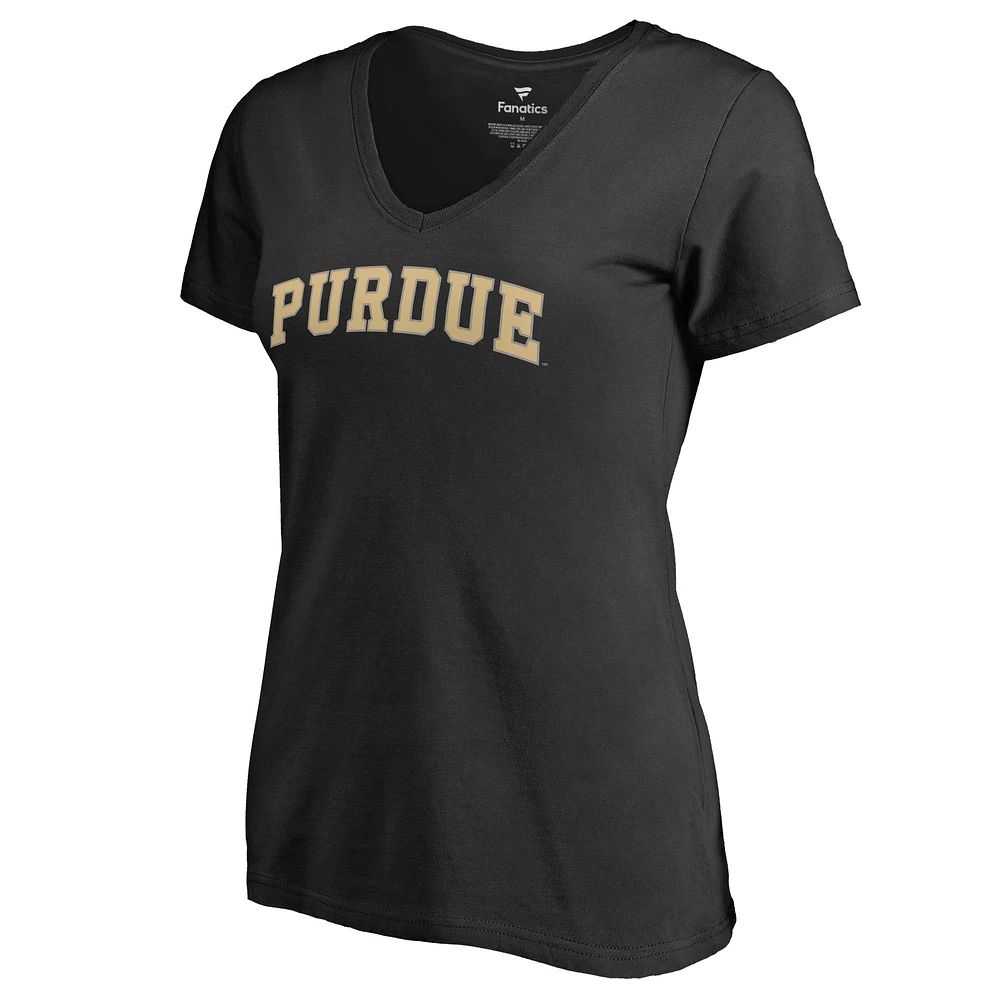 Women's Black Purdue Boilermakers Everyday V-Neck T-Shirt