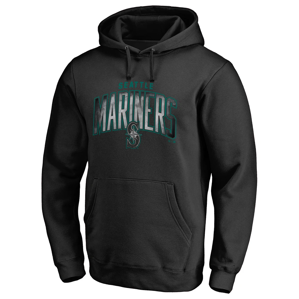 Men's Black Seattle Mariners Arch Smoke Pullover Hoodie