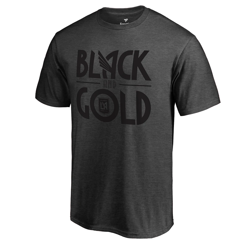 Men's Heathered Gray LAFC Hometown Collection Black & Gold T-Shirt