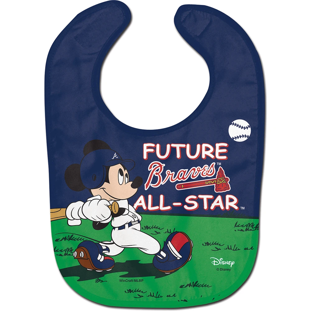 WinCraft Atlanta Braves Disney Mickey All Pro Baby Bib