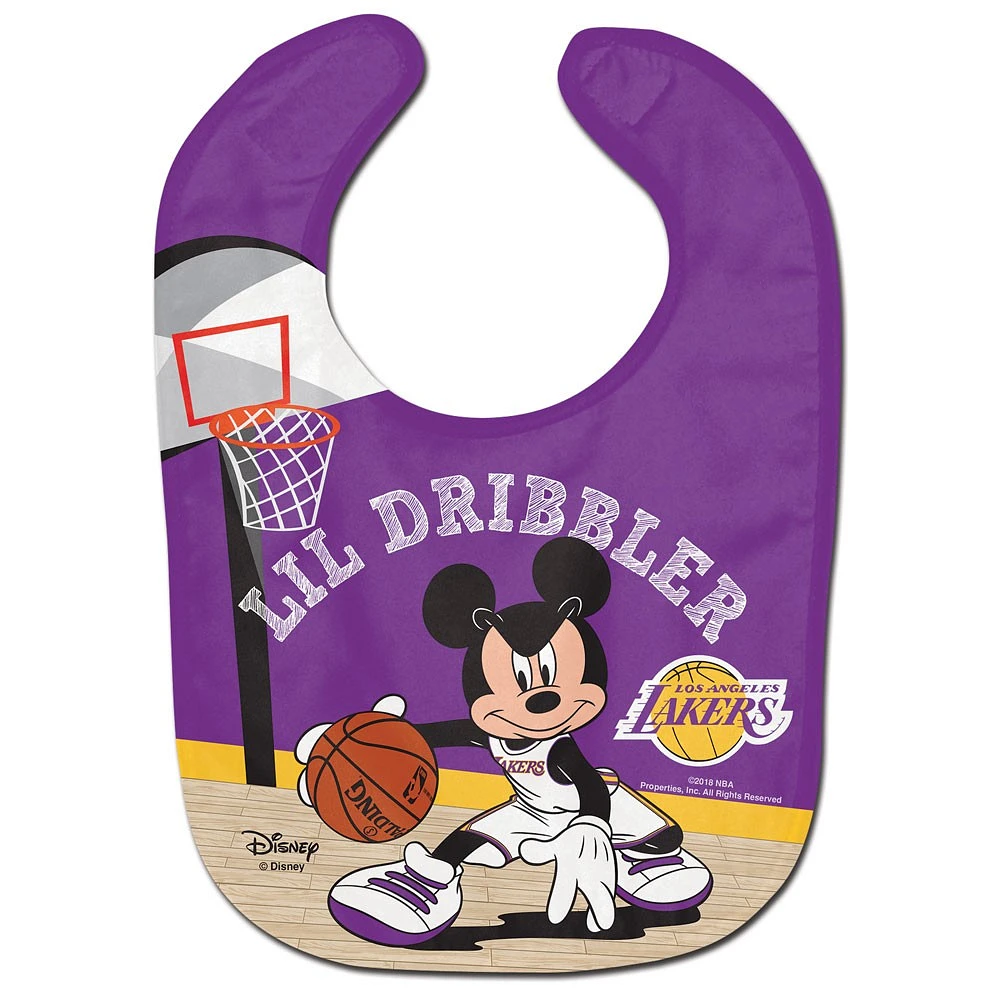 WinCraft Los Angeles Lakers Disney Mickey All Pro Baby Bib