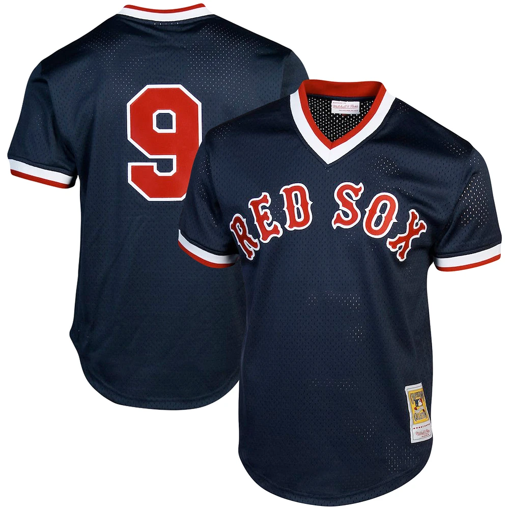 Men's Mitchell & Ness Ted Williams Navy Boston Red Sox Cooperstown Collection Big Tall Mesh Batting Practice Jersey