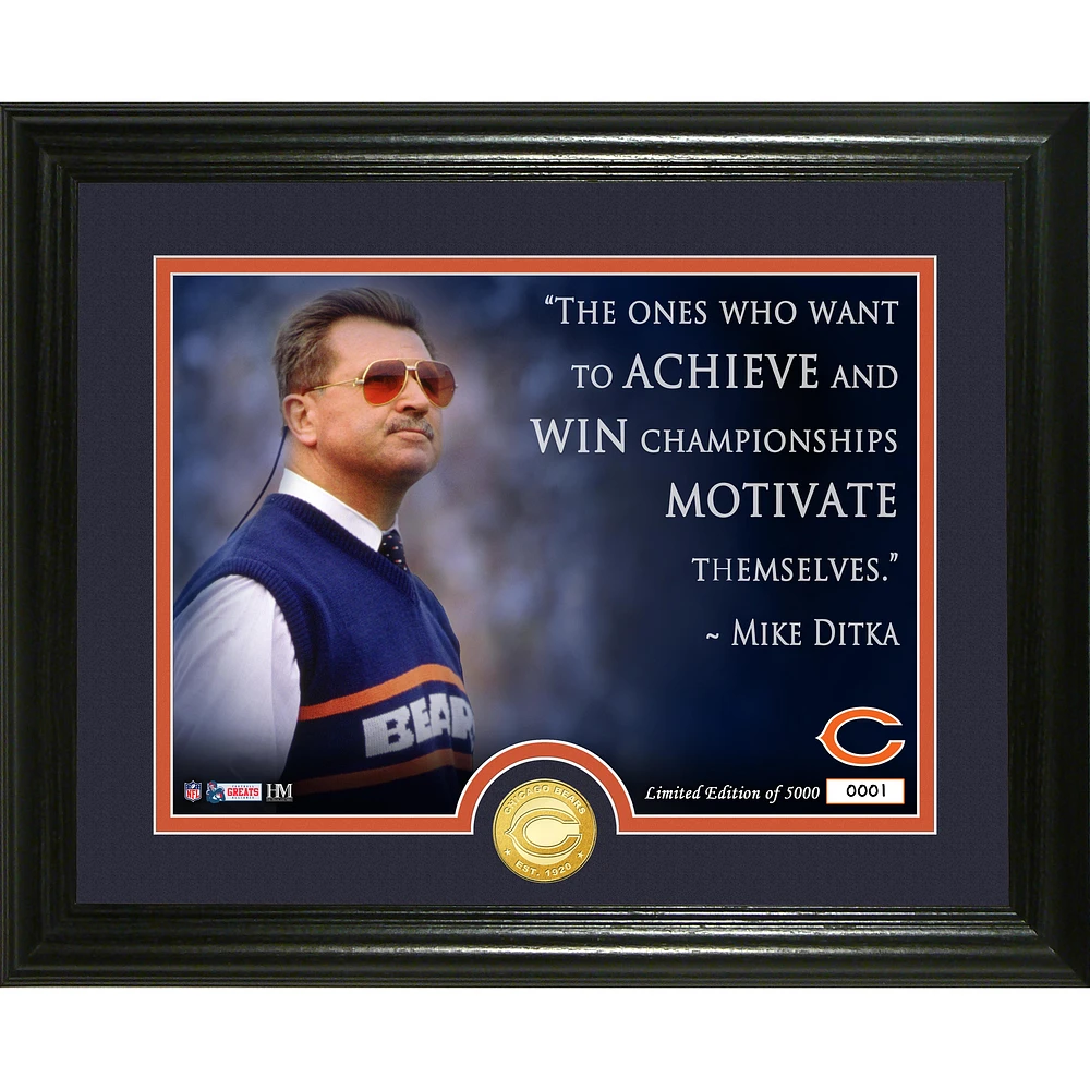Highland Mint Mike Ditka Chicago Bears Quote Photomint