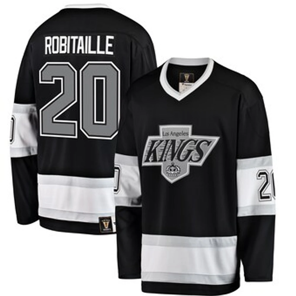 Men's Fanatics Luc Robitaille Black Los Angeles Kings Premier Breakaway Retired Player Jersey