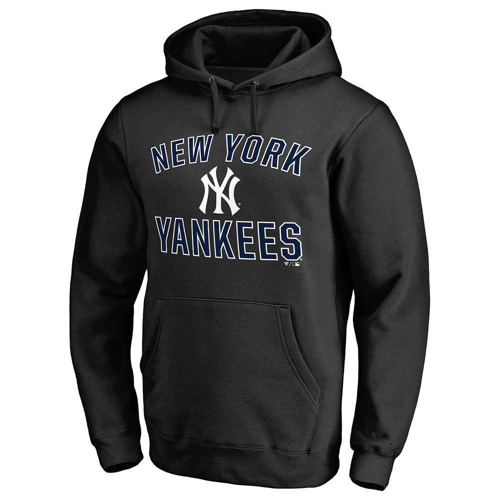 Men's Black New York Yankees Team Victory Arch Pullover Hoodie