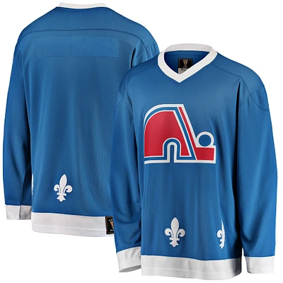 Men's Fanatics Blue Quebec Nordiques Premier Breakaway Heritage - Blank Jersey