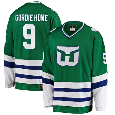 Men's Fanatics Gordie Howe Green Hartford Whalers Premier Breakaway Retired - Player Jersey