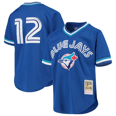 Youth Mitchell & Ness Roberto Alomar Royal Toronto Blue Jays Cooperstown Collection Mesh Batting Practice Jersey