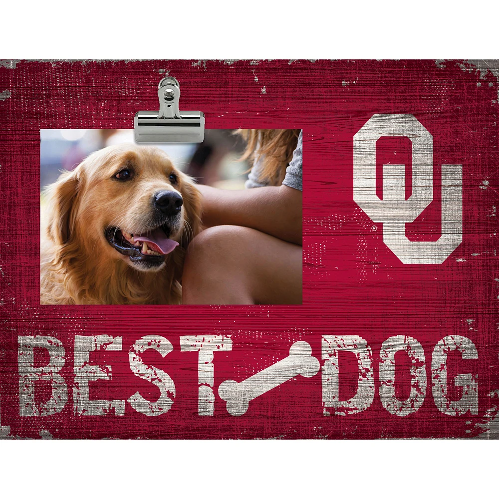 Oklahoma Sooners 10.5" x 8" Best Dog Clip Photo Frame