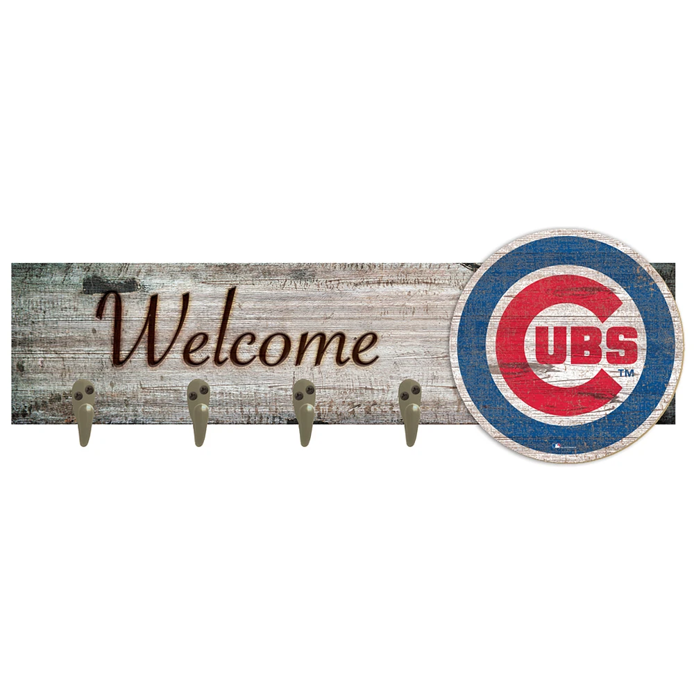 Chicago Cubs 24" x 6" Mounted Coat Hanger