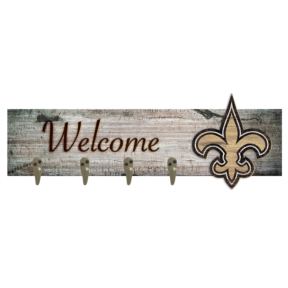 New Orleans Saints 24" x 6" Mounted Coat Hanger