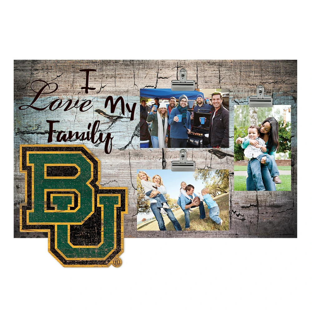 Baylor Bears 11" x 19" I Love My Family Clip Photo Frame