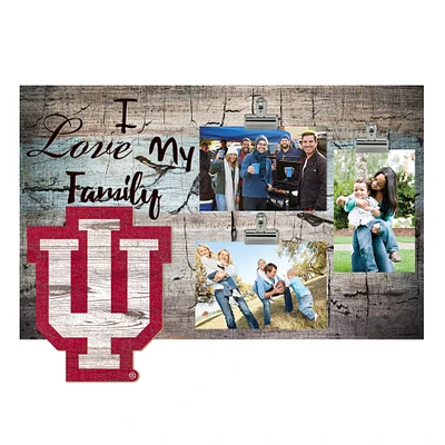 Indiana Hoosiers 11" x 19" I Love My Family Clip Photo Frame