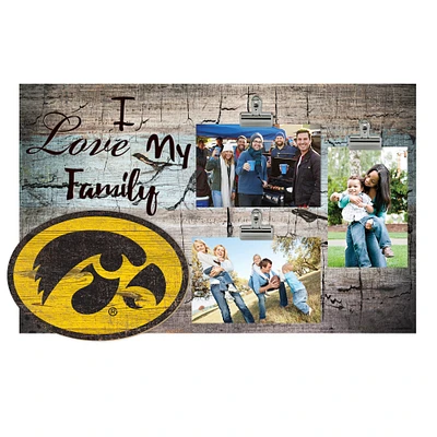 Iowa Hawkeyes 11" x 19" I Love My Family Clip Photo Frame