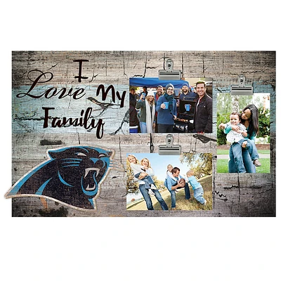 Carolina Panthers 11" x 19" I Love My Family Clip Photo Frame