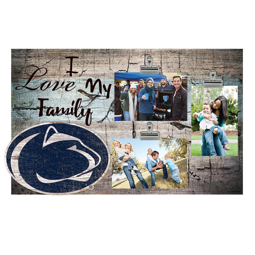 Penn State Nittany Lions 11" x 19" I Love My Family Clip Photo Frame