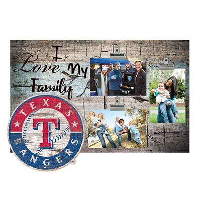 Texas Rangers 11" x 19" I Love My Family Clip Photo Frame