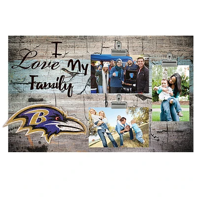 Baltimore Ravens 11" x 19" I Love My Family Clip Photo Frame