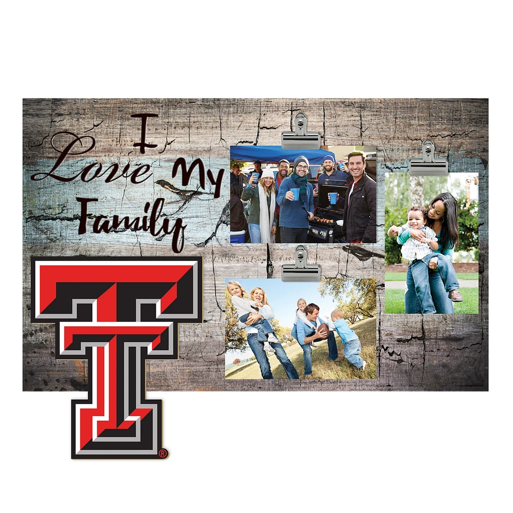 Texas Tech Red Raiders 11" x 19" I Love My Family Clip Photo Frame