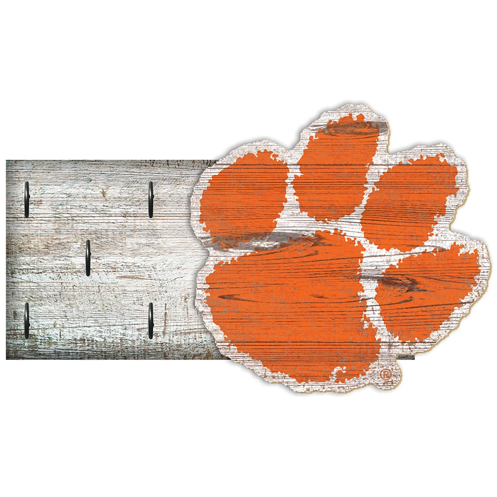 Clemson Tigers 6" x 12" Mounted Key Holder