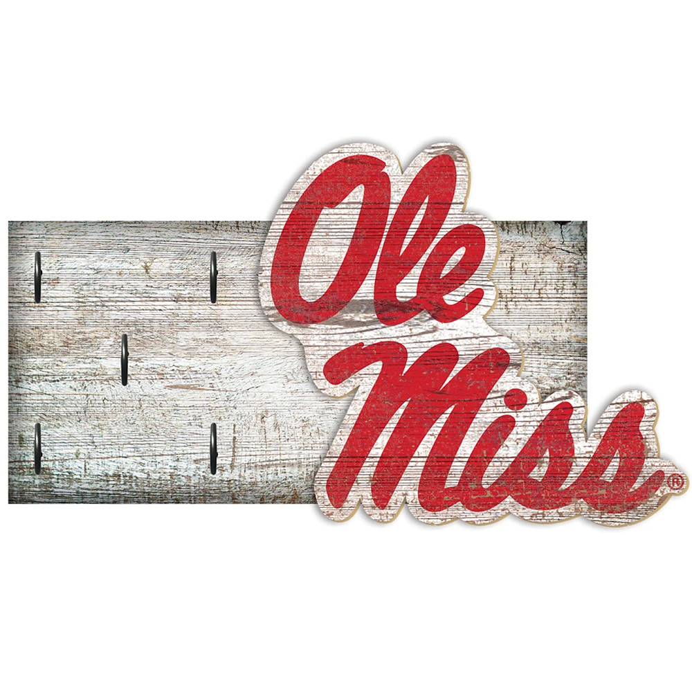 Ole Miss Rebels 6" x 12" Mounted Key Holder