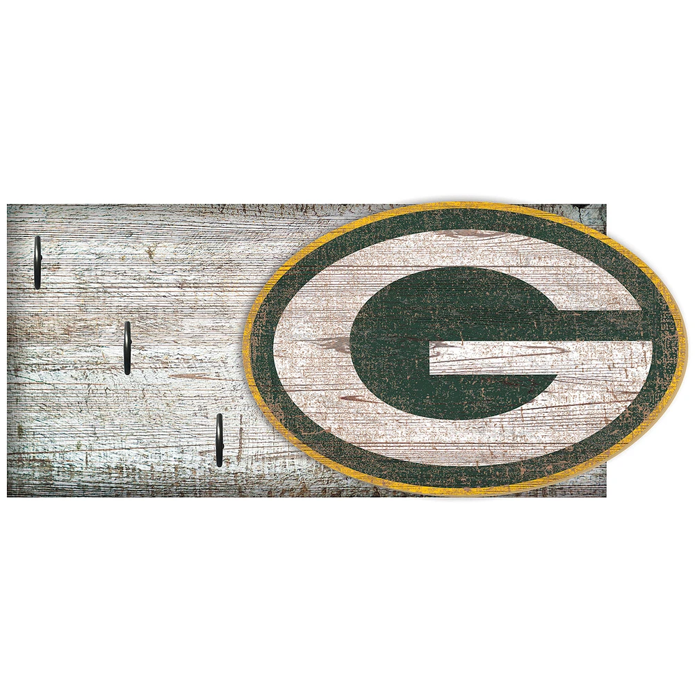 Green Bay Packers 6" x 12" Mounted Key Holder