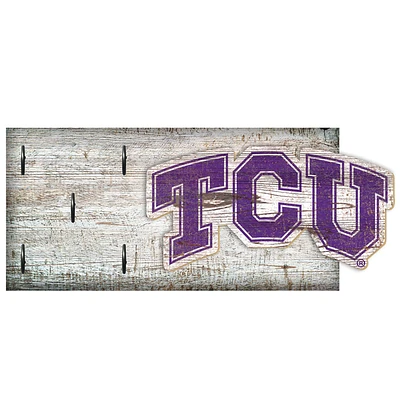 TCU Horned Frogs 6" x 12" Mounted Key Holder