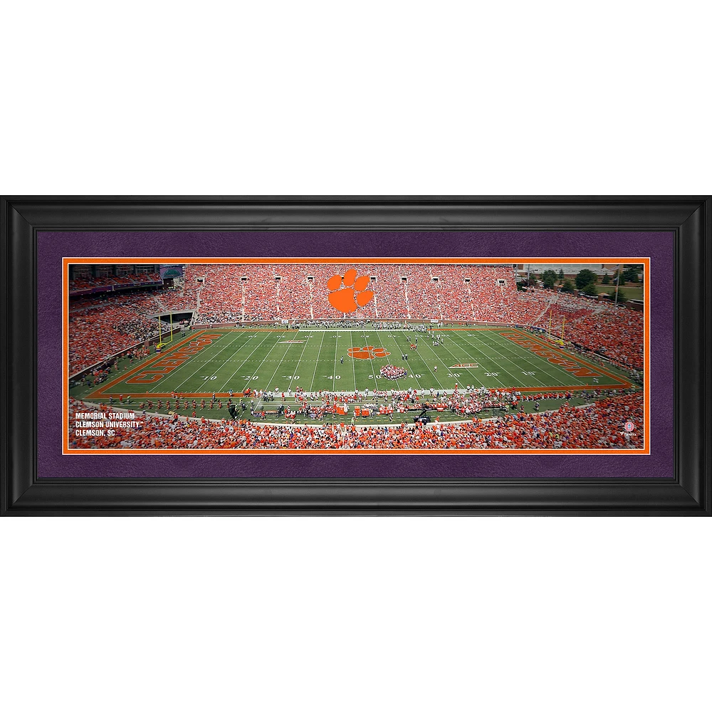 Clemson Tigers Framed 10" x 30" Frank Howard Feld at Clemson Memorial Stadium Panoramic Photograph