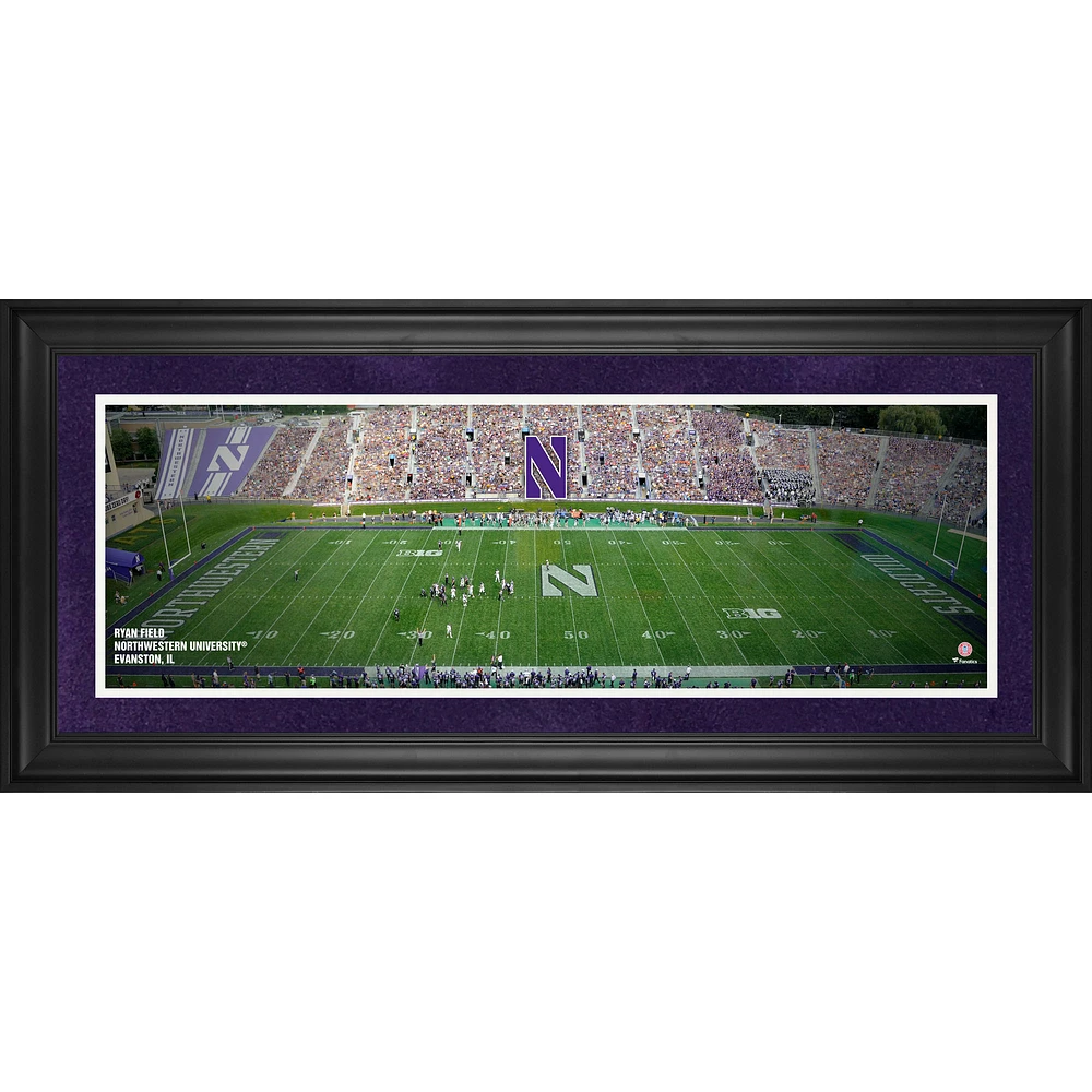 Northwestern Wildcats Framed 10" x 30" Ryan Field Panoramic Photograph