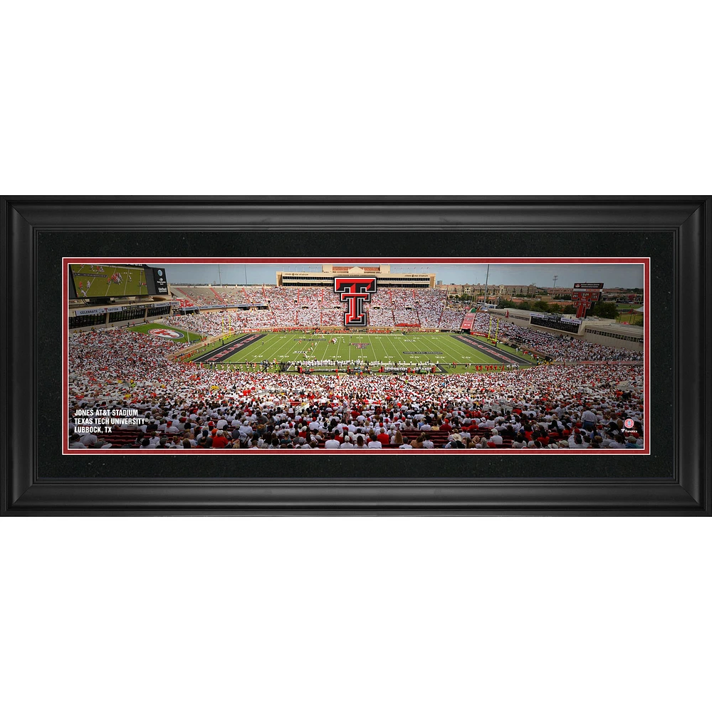 Texas Tech Red Raiders Framed 10" x 30" Jones AT&T Stadium Panoramic Photograph