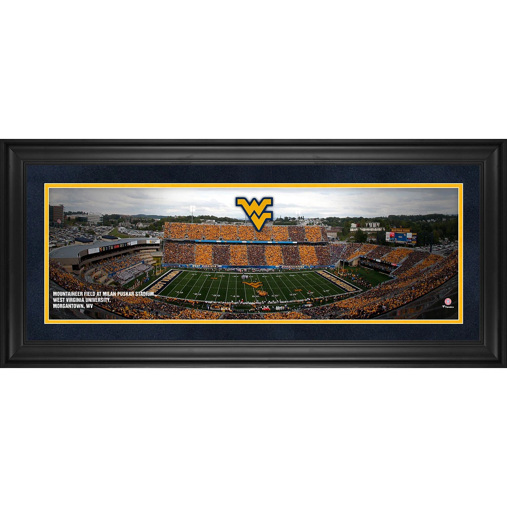 West Virginia Mountaineers Framed 10" x 30" Mountaineer Field at Milan Puskar Stadium Panoramic Photograph