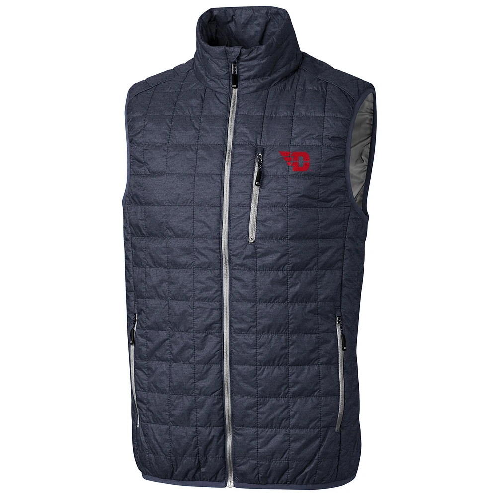 Men's Cutter & Buck Anthracite Dayton Flyers Big Tall Full-Zip Collegiate Rainier Vest