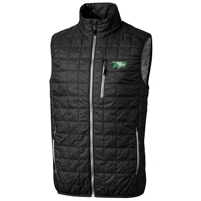Men's Cutter & Buck Black North Dakota Big Tall Full-Zip Collegiate Rainier Vest